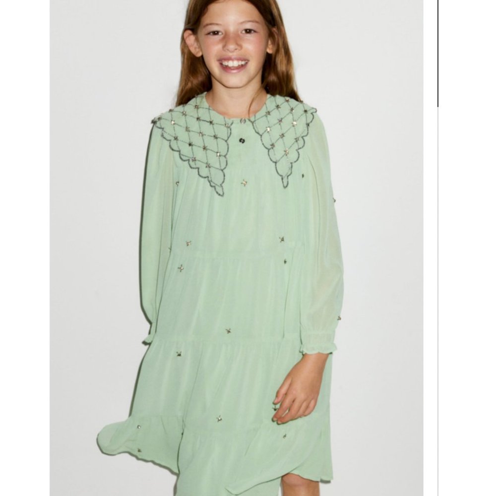 JEWEL AND RHINESTONE MIDI DRESS